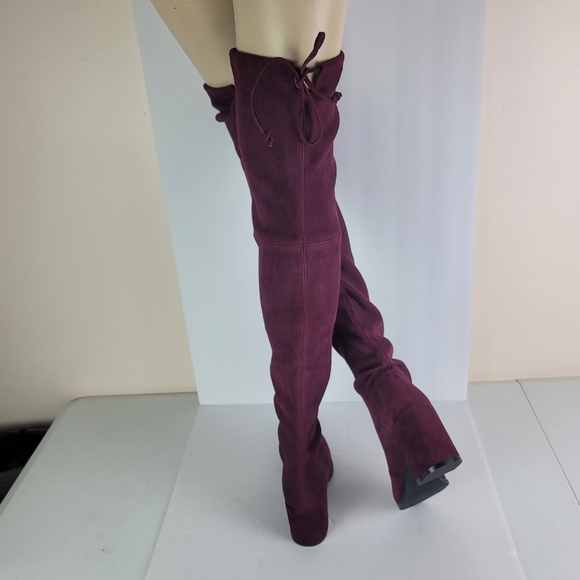 Stuart Weitzman Tieland Thigh High Boots. Cabernet Suede. Size 7. Never Worn. - Picture 12 of 12